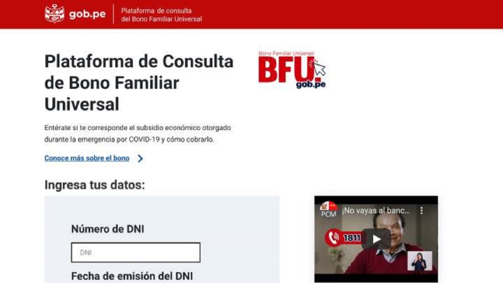 Bono Familiar Universal Link Y Como Ver Con Dni Quien Puede Cobrarlo Hoy 15 De Enero As Peru